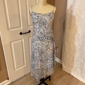 Saja Silk Dress size 8 blue wedding attire beading